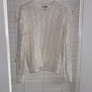 Fashion Nova White Cable Knit Sweater